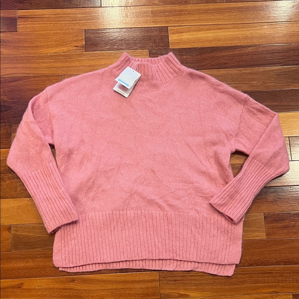 Cozy Pink Turtleneck Sweater